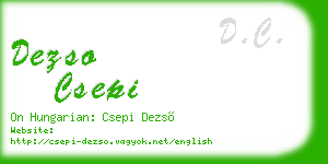 dezso csepi business card